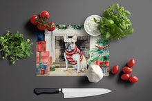 Load image into Gallery viewer, French Bulldog Cozy Christmas Glass Cutting Boards – Durable, Decorative Kitchen Art Large