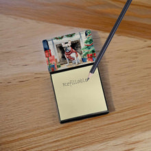 Load image into Gallery viewer, French Bulldog Cozy Christmas Sticky Note Holder- Refiilable Desk Accessory Note Pad