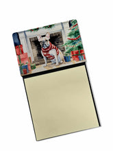 Load image into Gallery viewer, French Bulldog Cozy Christmas Sticky Note Holder- Refiilable Desk Accessory Note Pad