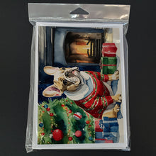 Load image into Gallery viewer, French Bulldog Cozy Christmas Greeting Cards - Blank Note Cards – 8-Pack of Artist-Designed Cards with Envelopes