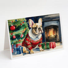 Load image into Gallery viewer, French Bulldog Cozy Christmas Greeting Cards - Blank Note Cards – 8-Pack of Artist-Designed Cards with Envelopes