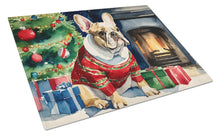Load image into Gallery viewer, French Bulldog Cozy Christmas Glass Cutting Boards – Durable, Decorative Kitchen Art Large