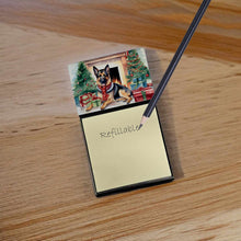 Load image into Gallery viewer, German Shepherd Cozy Christmas Sticky Note Holder- Refiilable Desk Accessory Note Pad