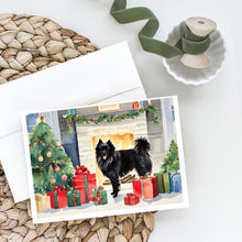 Load image into Gallery viewer, German Spitz Cozy Christmas Greeting Cards - Blank Note Cards – 8-Pack of Artist-Designed Cards with Envelopes