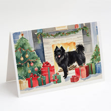 Load image into Gallery viewer, German Spitz Cozy Christmas Greeting Cards - Blank Note Cards – 8-Pack of Artist-Designed Cards with Envelopes