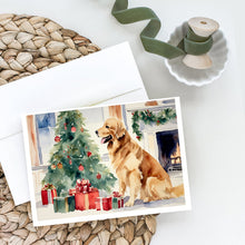 Load image into Gallery viewer, Golden Retriever Cozy Christmas Greeting Cards - Blank Note Cards – 8-Pack of Artist-Designed Cards with Envelopes