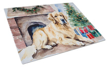 Load image into Gallery viewer, Golden Retriever Cozy Christmas Glass Cutting Boards – Durable, Decorative Kitchen Art Large