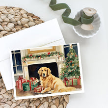 Load image into Gallery viewer, Golden Retriever Cozy Christmas Greeting Cards - Blank Note Cards – 8-Pack of Artist-Designed Cards with Envelopes