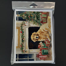 Load image into Gallery viewer, Golden Retriever Cozy Christmas Greeting Cards - Blank Note Cards – 8-Pack of Artist-Designed Cards with Envelopes