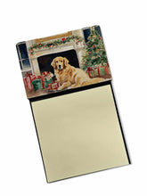 Load image into Gallery viewer, Golden Retriever Cozy Christmas Sticky Note Holder- Refiilable Desk Accessory Note Pad