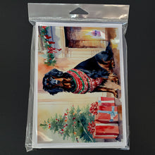 Load image into Gallery viewer, Gordon Setter Cozy Christmas Greeting Cards - Blank Note Cards – 8-Pack of Artist-Designed Cards with Envelopes