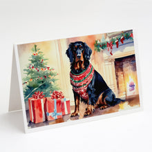 Load image into Gallery viewer, Gordon Setter Cozy Christmas Greeting Cards - Blank Note Cards – 8-Pack of Artist-Designed Cards with Envelopes