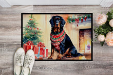 Load image into Gallery viewer, Gordon Setter Cozy Christmas Doormat - Large 24x36 – Indoor/Outdoor Floor Mat with Artistic Flair
