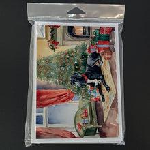 Load image into Gallery viewer, Great Dane Cozy Christmas Greeting Cards - Blank Note Cards – 8-Pack of Artist-Designed Cards with Envelopes