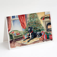 Load image into Gallery viewer, Great Dane Cozy Christmas Greeting Cards - Blank Note Cards – 8-Pack of Artist-Designed Cards with Envelopes