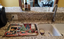 Load image into Gallery viewer, Great Dane Cozy Christmas Dish Drying Mat