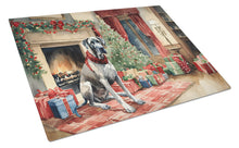 Load image into Gallery viewer, Great Dane Cozy Christmas Glass Cutting Boards – Durable, Decorative Kitchen Art Large