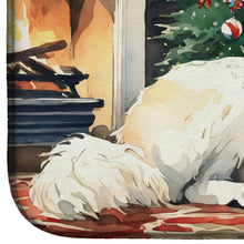 Load image into Gallery viewer, Great Pyrenees Cozy Christmas Dish Drying Mat