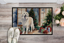 Load image into Gallery viewer, Great Pyrenees Cozy Christmas Doormat - Large 24x36 – Indoor/Outdoor Floor Mat with Artistic Flair