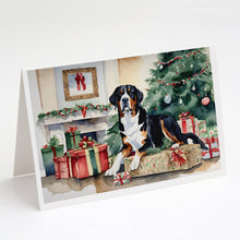 Load image into Gallery viewer, Greater Swiss Mountain Dog Cozy Christmas Greeting Cards - Blank Note Cards – 8-Pack of Artist-Designed Cards with Envelopes