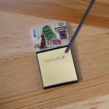 Load image into Gallery viewer, Irish Setter Cozy Christmas Sticky Note Holder- Refiilable Desk Accessory Note Pad