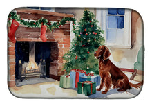 Load image into Gallery viewer, Irish Setter Cozy Christmas Dish Drying Mat