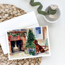 Load image into Gallery viewer, Irish Setter Cozy Christmas Greeting Cards - Blank Note Cards – 8-Pack of Artist-Designed Cards with Envelopes