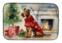 Load image into Gallery viewer, Irish Terrier Cozy Christmas Dish Drying Mat