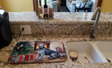 Load image into Gallery viewer, Irish Wolfhound Cozy Christmas Dish Drying Mat