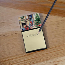 Load image into Gallery viewer, Italian Greyhound Cozy Christmas Sticky Note Holder- Refiilable Desk Accessory Note Pad