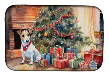 Load image into Gallery viewer, Jack Russell Terrier Cozy Christmas Dish Drying Mat