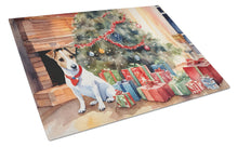 Load image into Gallery viewer, Jack Russell Terrier Cozy Christmas Glass Cutting Boards – Durable, Decorative Kitchen Art Large