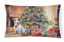 Load image into Gallery viewer, Jack Russell Terrier Cozy Christmas Throw Pillow