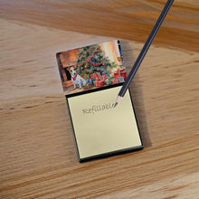 Load image into Gallery viewer, Jack Russell Terrier Cozy Christmas Sticky Note Holder- Refiilable Desk Accessory Note Pad