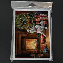 Load image into Gallery viewer, Jack Russell Terrier Cozy Christmas Greeting Cards - Blank Note Cards – 8-Pack of Artist-Designed Cards with Envelopes