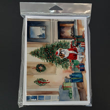Load image into Gallery viewer, Japanese Chin Cozy Christmas Greeting Cards - Blank Note Cards – 8-Pack of Artist-Designed Cards with Envelopes