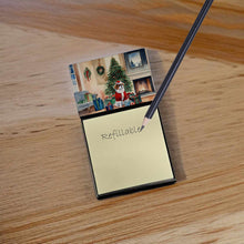 Load image into Gallery viewer, Japanese Chin Cozy Christmas Sticky Note Holder- Refiilable Desk Accessory Note Pad