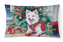 Load image into Gallery viewer, Japanese Spitz Cozy Christmas Throw Pillow