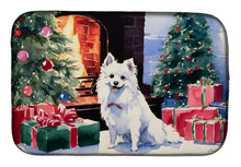 Load image into Gallery viewer, Japanese Spitz Cozy Christmas Dish Drying Mat