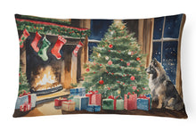 Load image into Gallery viewer, Keeshond Cozy Christmas Throw Pillow