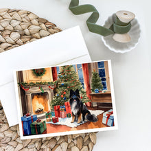 Load image into Gallery viewer, Keeshond Cozy Christmas Greeting Cards - Blank Note Cards – 8-Pack of Artist-Designed Cards with Envelopes
