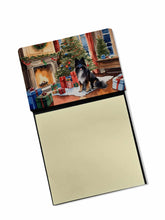 Load image into Gallery viewer, Keeshond Cozy Christmas Sticky Note Holder- Refiilable Desk Accessory Note Pad