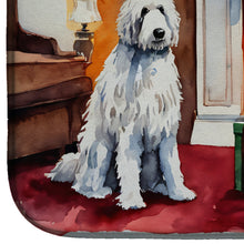 Load image into Gallery viewer, Komondor Cozy Christmas Dish Drying Mat