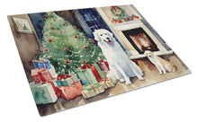 Load image into Gallery viewer, Kuvasz Cozy Christmas Glass Cutting Boards – Durable, Decorative Kitchen Art Large