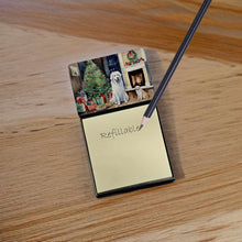 Load image into Gallery viewer, Kuvasz Cozy Christmas Sticky Note Holder- Refiilable Desk Accessory Note Pad