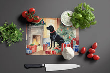 Load image into Gallery viewer, Labrador Retriever Cozy Christmas Glass Cutting Boards – Durable, Decorative Kitchen Art Large