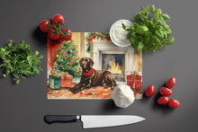 Load image into Gallery viewer, Labrador Retriever Cozy Christmas Glass Cutting Boards – Durable, Decorative Kitchen Art Large