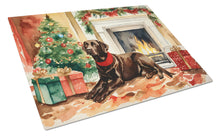 Load image into Gallery viewer, Labrador Retriever Cozy Christmas Glass Cutting Boards – Durable, Decorative Kitchen Art Large