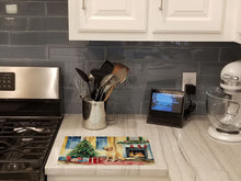 Load image into Gallery viewer, Labrador Retriever Cozy Christmas Glass Cutting Boards – Durable, Decorative Kitchen Art Large