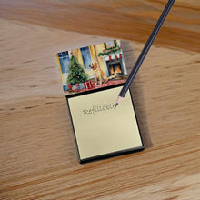 Load image into Gallery viewer, Labrador Retriever Cozy Christmas Sticky Note Holder- Refiilable Desk Accessory Note Pad